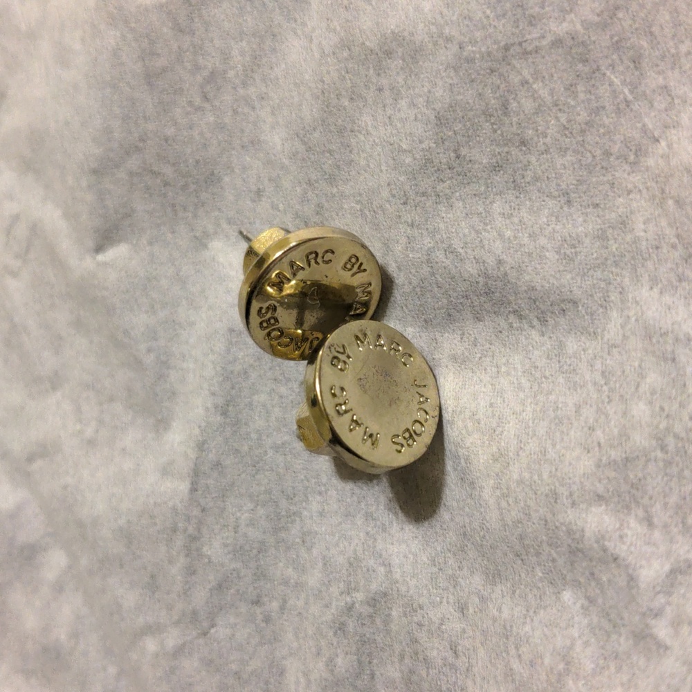 Marc by Marc Jacobs // Logo Disc Stud Earrings